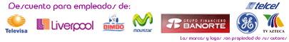 Descuentos a empleados de Televisa, Liverpool, Bimbo, Movistar, Telcel, Banorte, Banamex, entre otros...