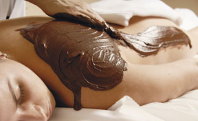 masaje con cacao, chocolaterapia